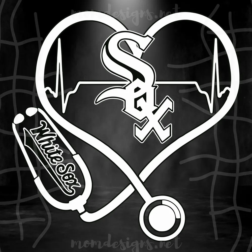 Chicago White Sox Nurse Stethoscope Svg, Chicago White Sox Svg, White Sox Baseball Svg