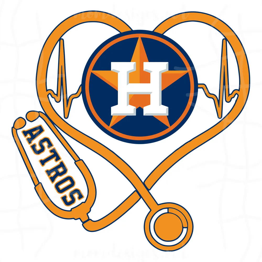 Houston Astros Nurse Stethoscope Svg, Houston Astros Svg, Houston Astros Baseball Svg
