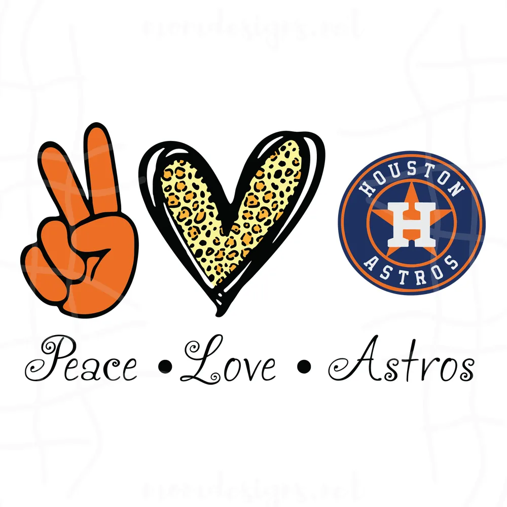 Peace Love Houston Astros Svg, Astros Svg, Houston Astros Svg, Sport Svg