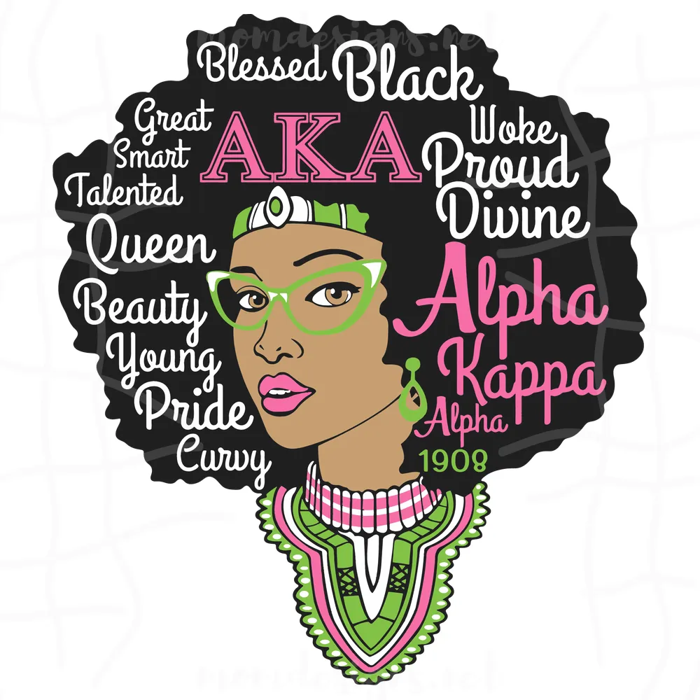 Alpha Kappa Alpha Sorority Svg, Aka Sorority Girl Svg, Alpha Kappa Alpha Svg