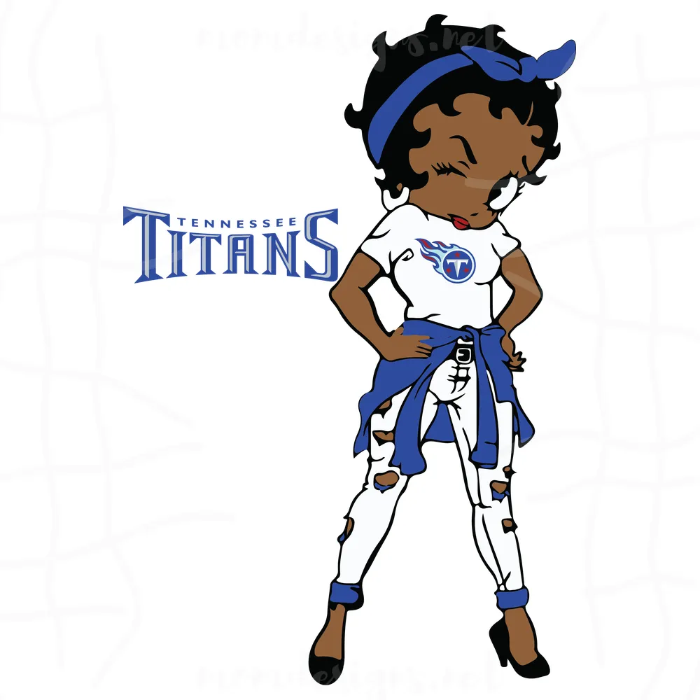 Betty Boop Titans NFL Logo Svg, Tennessee Titans Svg, NFL Svg,