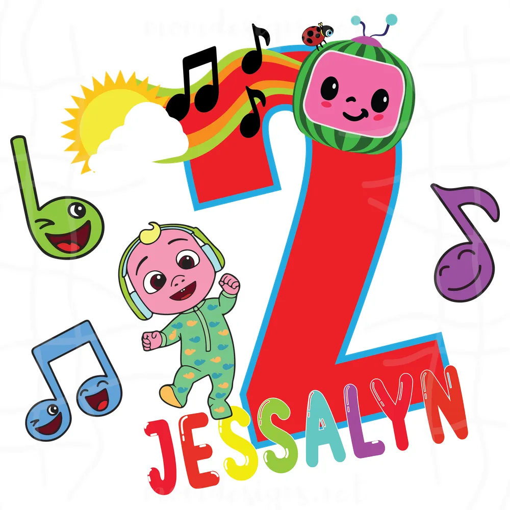 Cocomelon 2nd Birthday Jessalyn Baby JJ SVG PNG