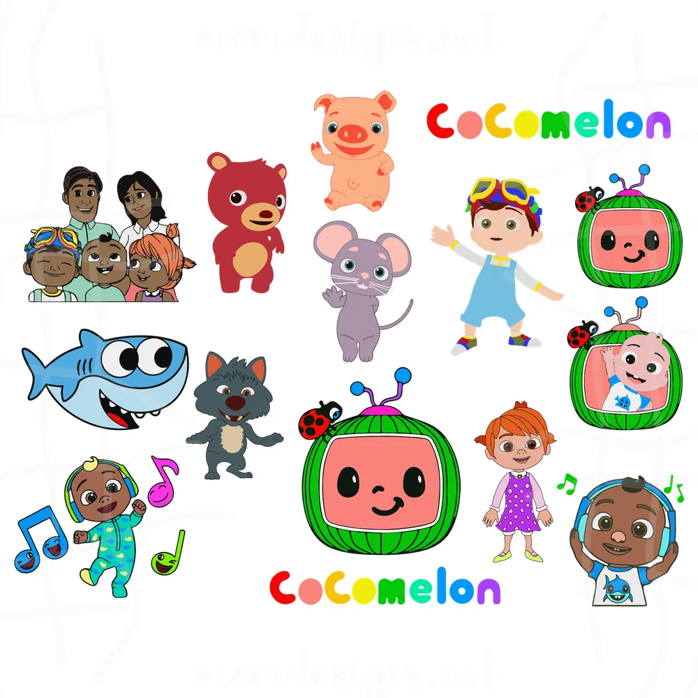 Cocomelon Characters Bundle Svg Clipart