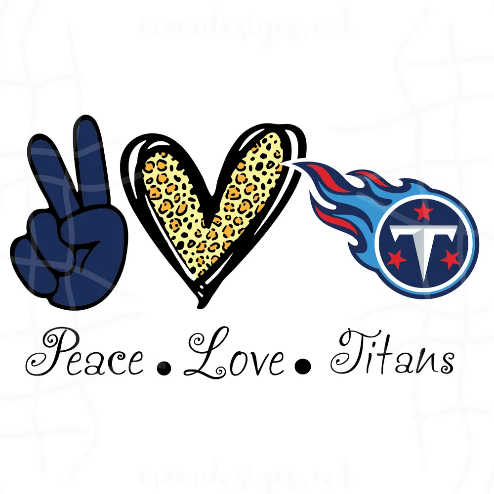 Peace Love Tennessee Titans Svg, Tennessee Titans Svg, Titans Svg, Nfl Svg