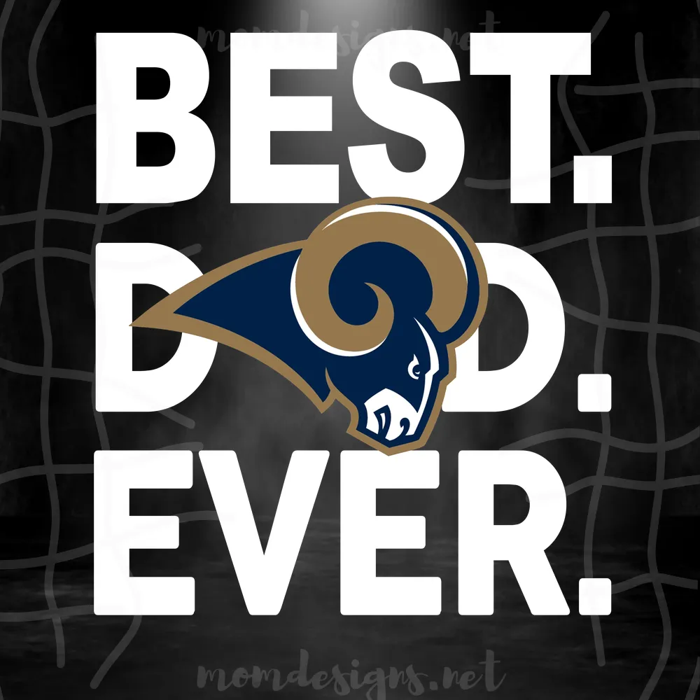 Los Angeles Rams Best Dad Ever Svg, Best Dad Ever Svg, Los Angeles Rams Svg