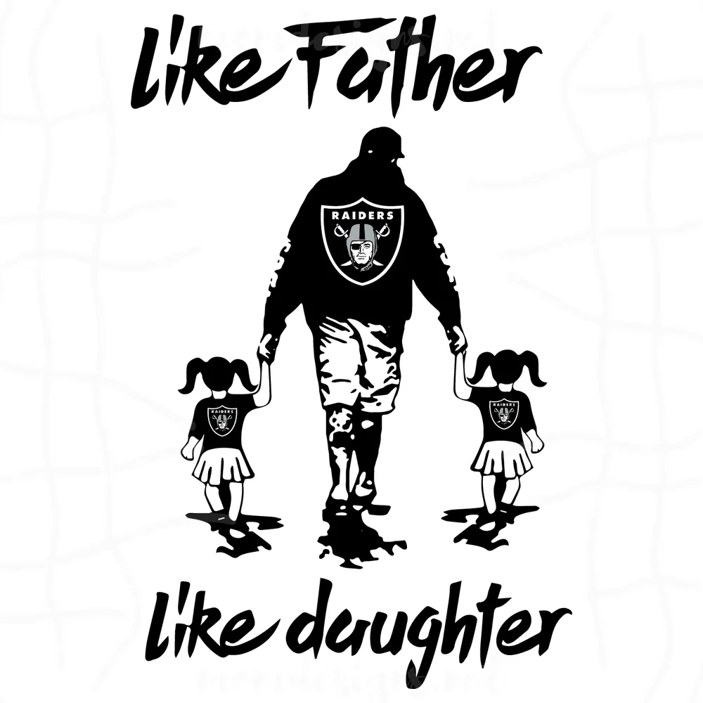 Like Father Like Daughter Las Vegas Raiders Svg, Fathers Day Svg, Raiders Dad Svg, Football Dad Svg, Like Father Svg, Like Daughter Svg, Raiders Svg, Las Vegas Raiders, Raiders Nfl Svg, Raiders Football