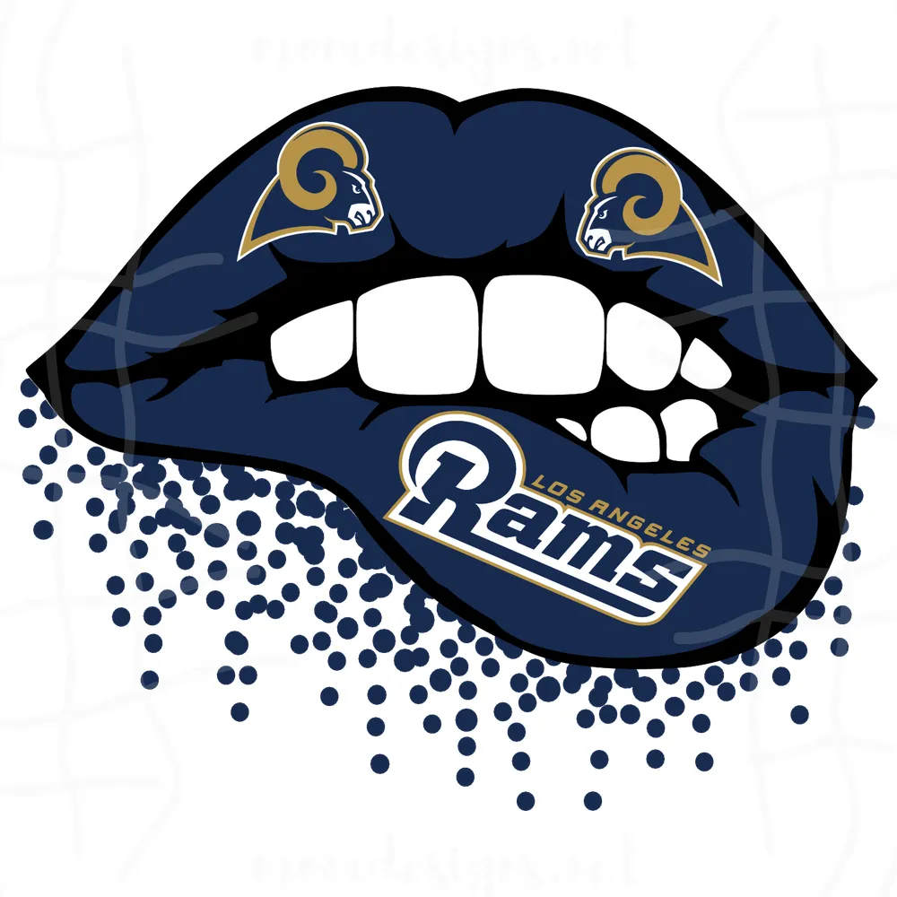 Los Angeles Rams lips SVG,SVG Files For Silhouette, Files For Cricut, SVG, DXF, EPS, PNG Instant Download