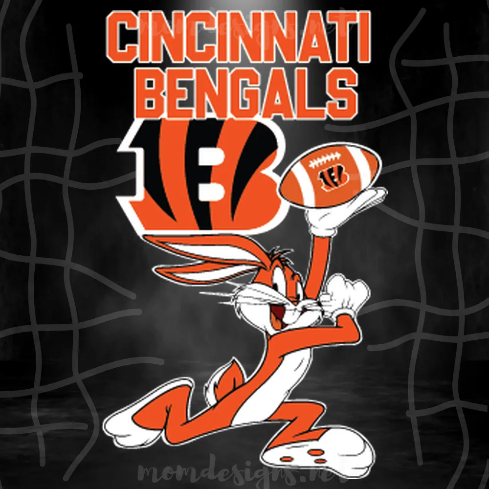 Cincinnati Bengals Football Bunny Svg, Sport Svg, Cincinnati Svg, Bengals Football Team, Bengals Svg, Cincinnati Bengals Svg, Super Bowl Svg