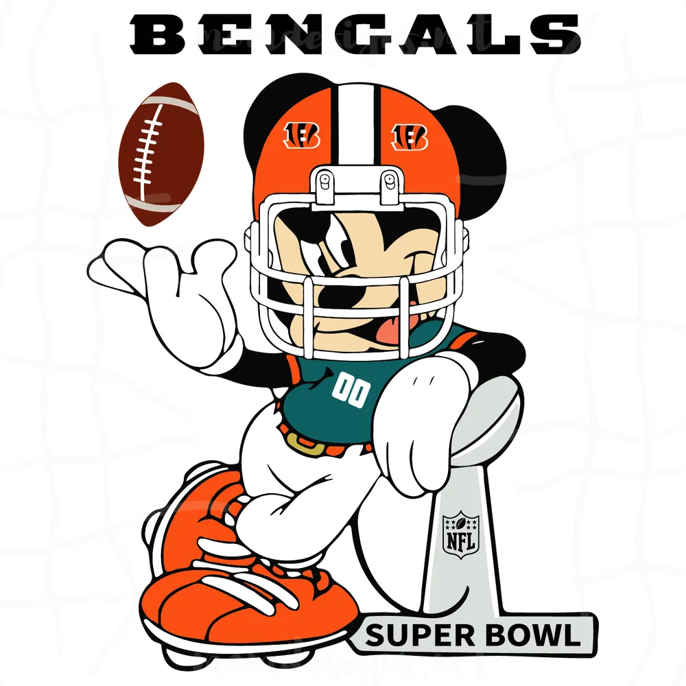 Mickey Mouse Cincinnati Bengals Svg, Sport Svg, Cincinnati Svg, Bengals Football Team, Bengals Svg, Cincinnati Bengals Svg, Super Bowl Svg, Cincinnati Football, Bengals Fan, NFL Teams, Football Svg, Football Teams Svg, NFL Svg