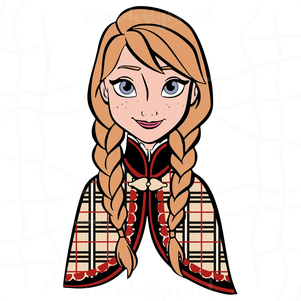 Anna Princess Burberry Svg, Anna Princess Svg, Luxury Brand Svg, Burberry Brand Svg