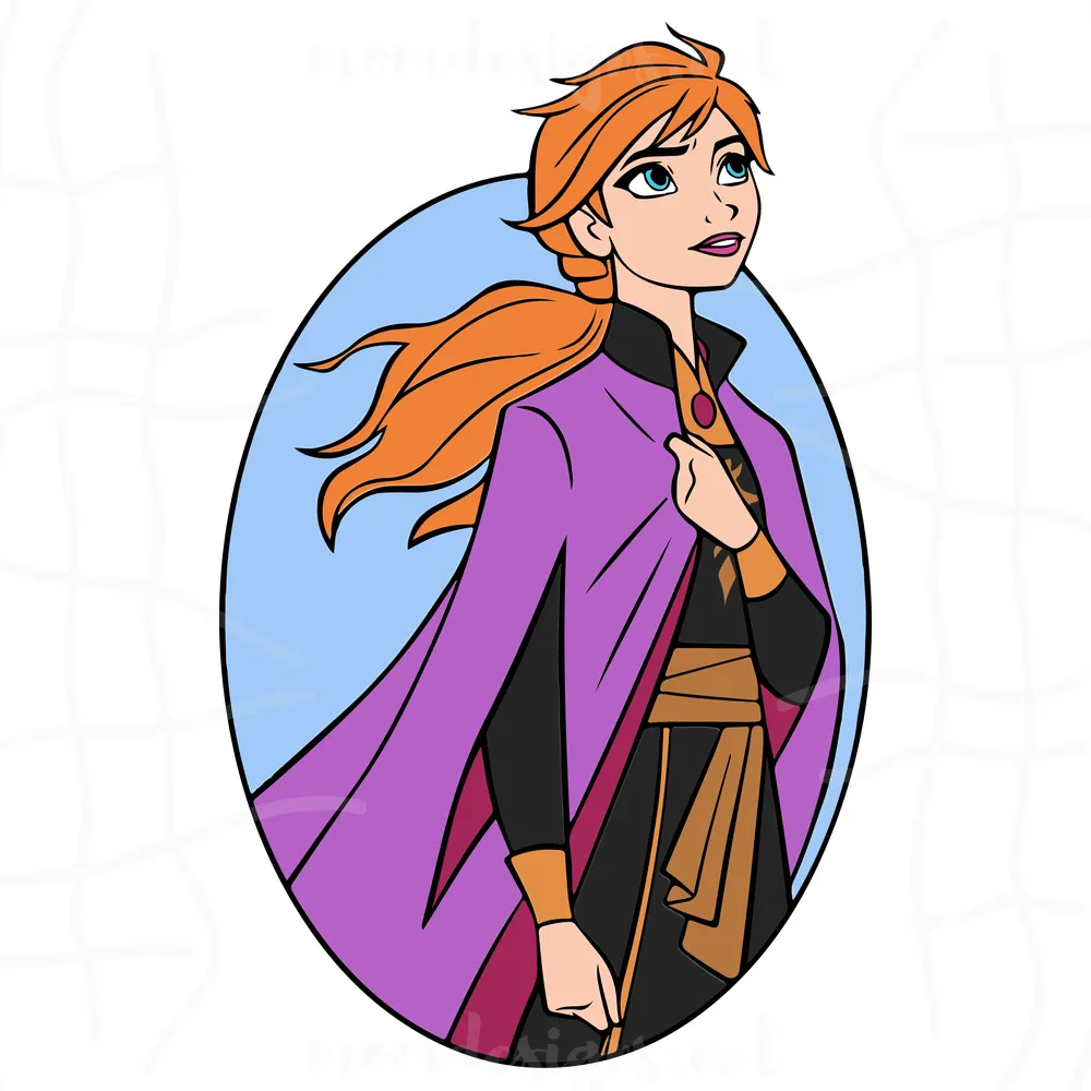Frozen Anna Svg, Princess Anna Frozen Svg, Anna Svg, Frozen Svg, Frozen Princess Svg