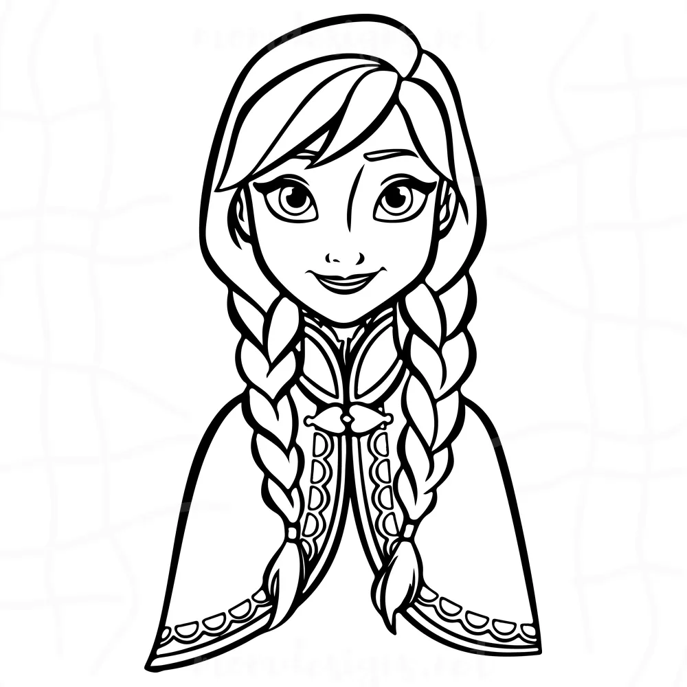 Anna Svg, Anna Frozen Svg, Anna Princess Svg, Disney Princess Svg, Cartoon Svg