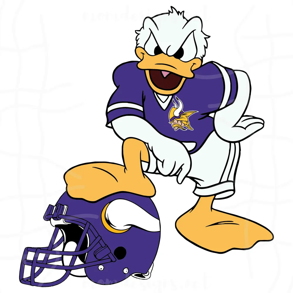 Minnesota Vikings Donald Duck Svg, Sport Svg, Minnesota Vikings, Vikings Svg, Vikings Nfl, Vikings Helmet Svg, Donald Duck Svg, Nfl Svg, Nfl Team Svg, American Football, Super Bowl Svg