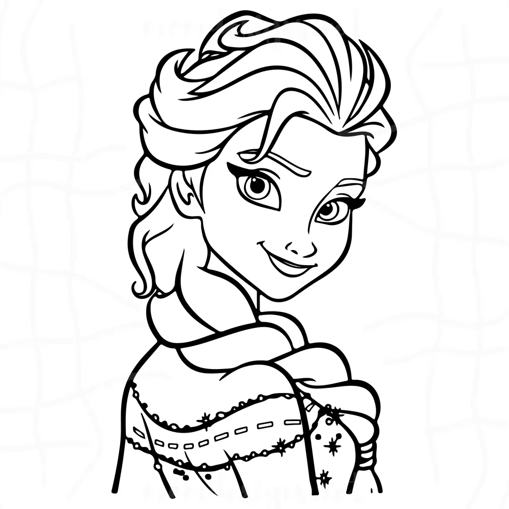 Elsa Frozen Svg, Elsa Princess Svg, Princess Svg, Elsa Svg, Svg Png Dxf Eps Ai Instant Download