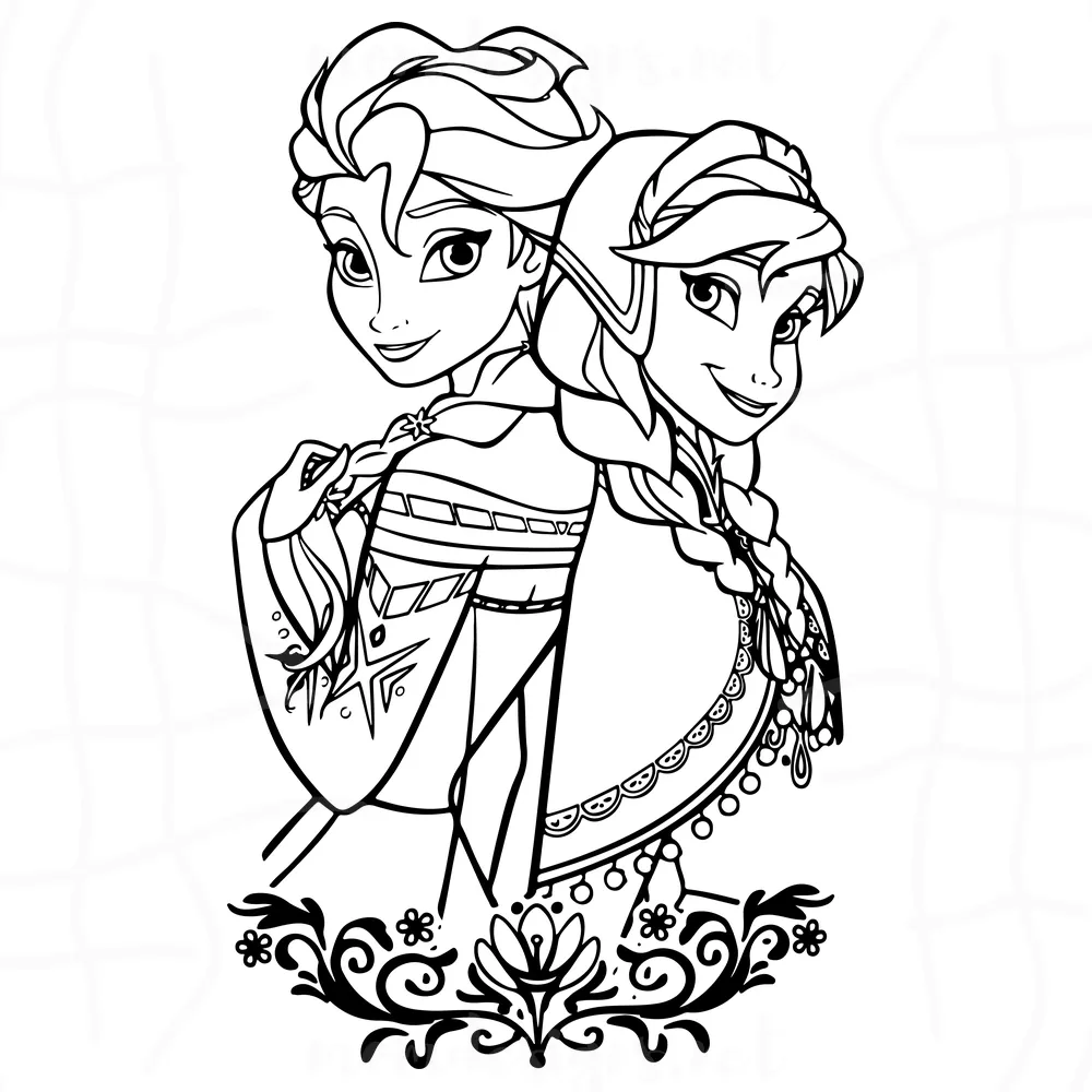 Anna And Elsa Svg, Frozen Princess Svg, Anna Svg, Elsa Svg, Disney Princess Svg