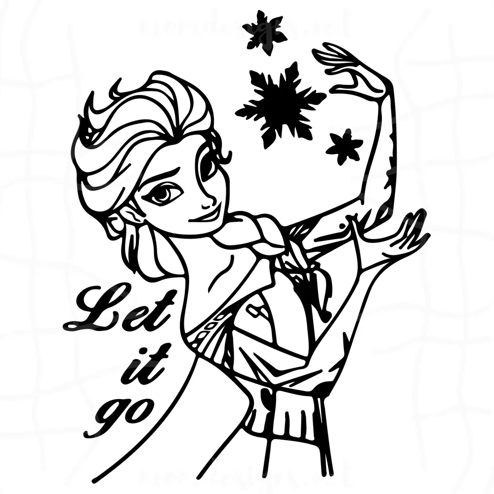 Elsa Let It Go Svg, Elsa Svg, Elsa Frozen Svg, Disney Princess Svg