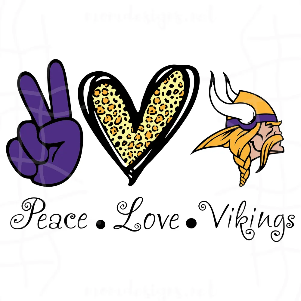 Peace Love Minnesota Vikings Svg, Minnesota Vikings Svg, Vikings Svg