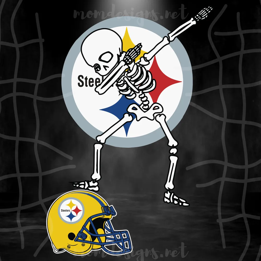 Pittsburgh Steelers Svg, Skull Dabbing Svg, Cricut File, Clipart, NFL Svg, Football Svg, Sport Svg, Love Football Svg, Png, Eps, Dxf