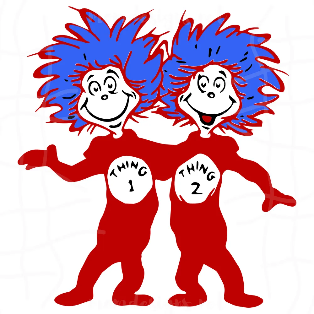 Dr Seuss 1 Thing 2 Thing Svg, Trending Svg, Dr Seuss Svg, 1 Thing 2 Thing Svg