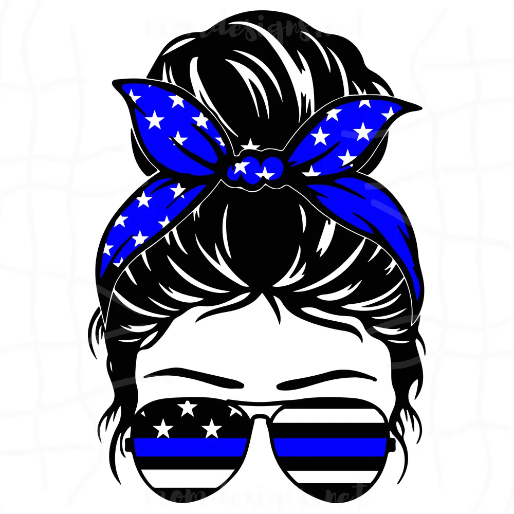 Messy Bun Police Life Svg, Messy Bun Police Svg, Messy Bun Svg, Police Svg