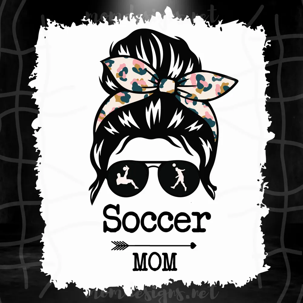 Messy Bun Soccer Mom Svg