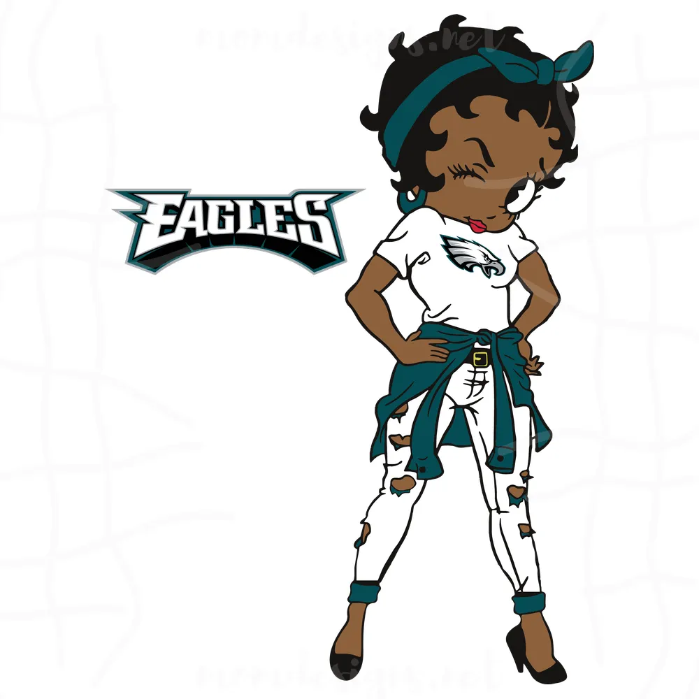 Philadelphia Eagles Betty Boop Girl Svg, Sport Svg, Eagles Girl Svg, NFL Svg, American football team
