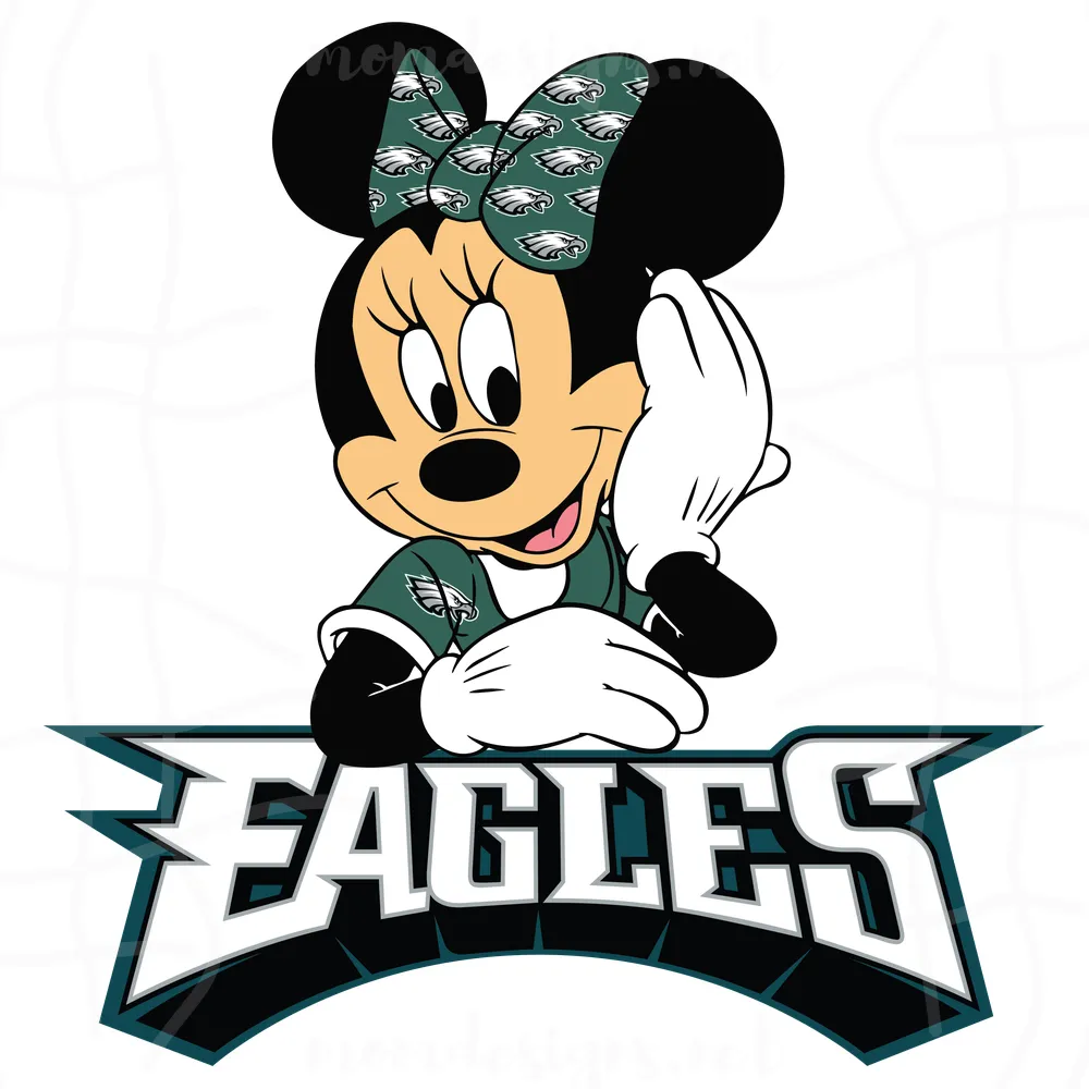 Minnie Mouse Love Philadelphia Eagles Football Team Svg