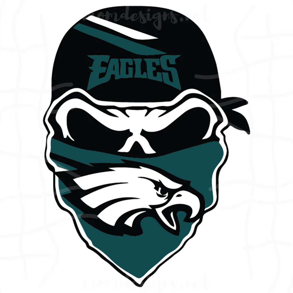 Skull Wear Philadelphia Eagles Logo Mask Football Team NFL Team Svg, Sport Svg, Philadelphia Eagles Svg, Philadelphia Eagles Logo Svg, Philadelphia Eagles Fan Svg, Philadelphia Eagles Mask Svg, Skull Svg, Sport Lovers Svg, Sport Team Svg