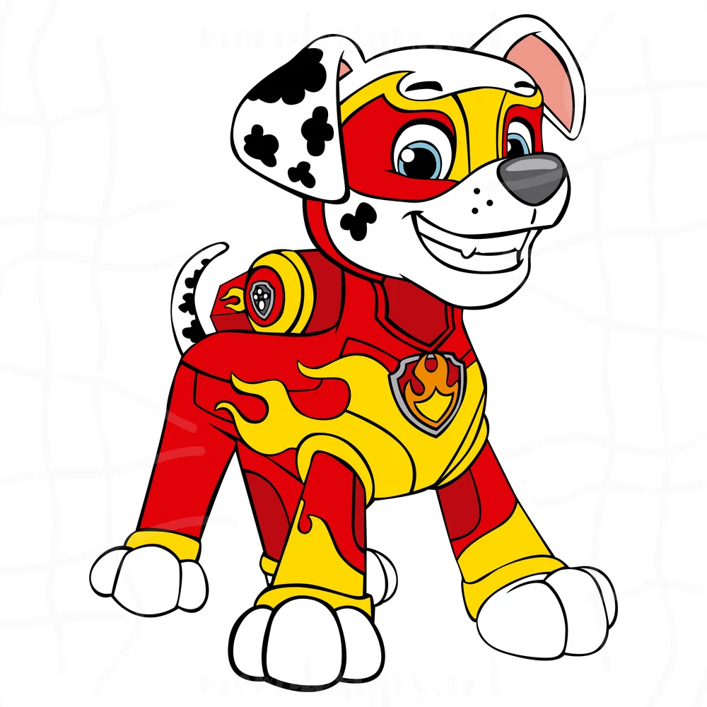 Marshall Paw Patrol Mighty Pups Svg, Mighty Pups Svg, Cartoon Svg, Svg Png Dxf Eps Download Files