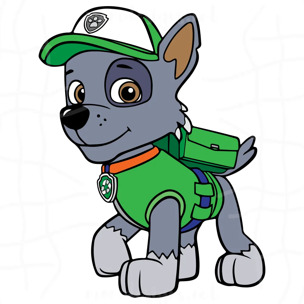 Rocky Standing Svg, Paw Patrol Rocky Svg, Gift For Kids Svg, Dog Svg