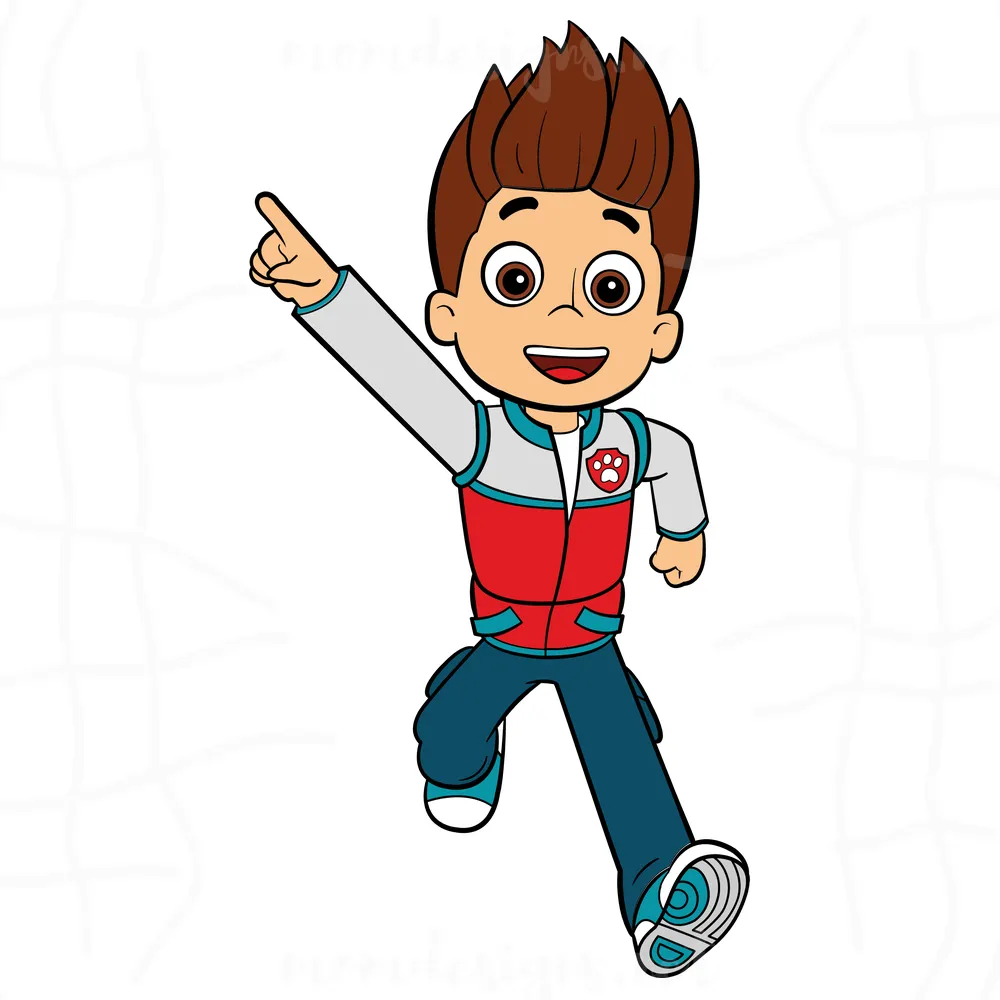 Ryder Svg, Paw Patrol Ryder Svg, Brave Boy Svg, Ryder Pointing Svg