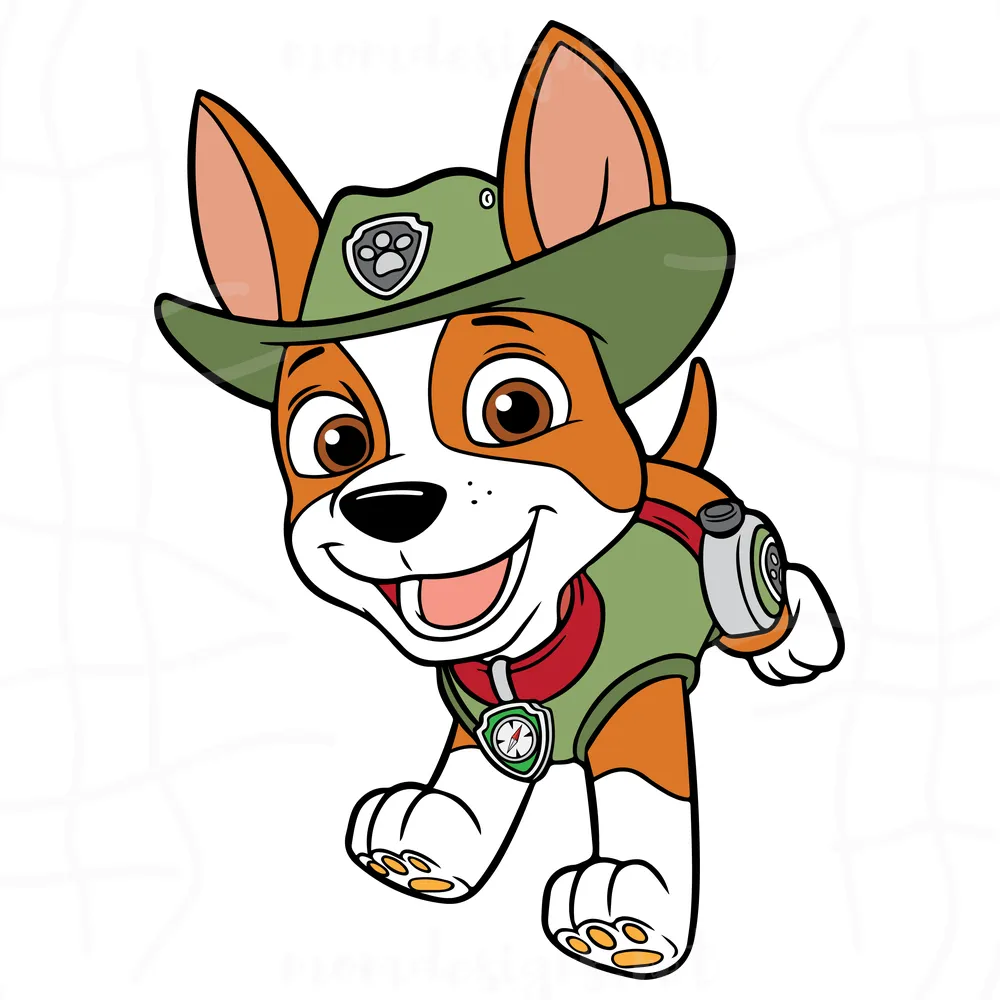 Tracker Running Svg, Funny Tracker Svg, Paw Patrol Mighty Pups Svg