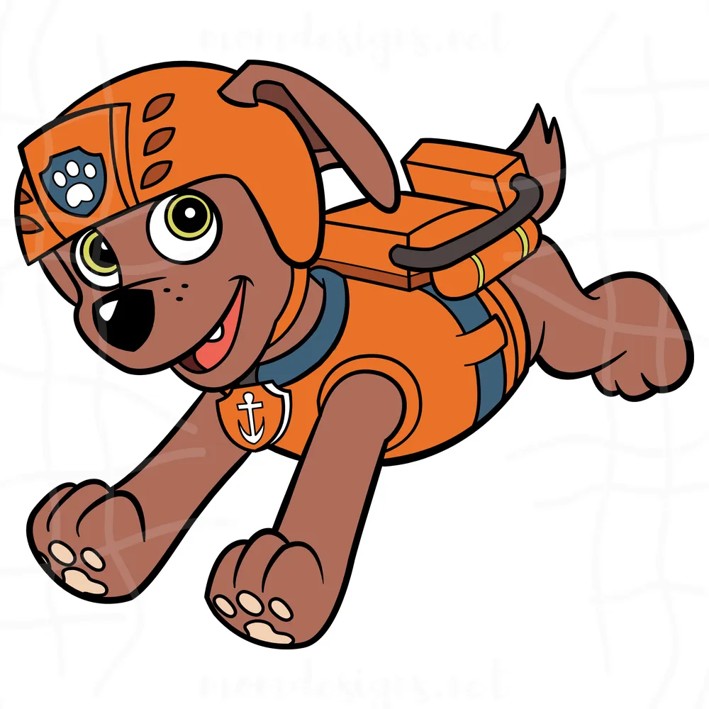 Zuma Running Svg, Paw Patrol Zuma Svg, Paw Patrol Mighty Pups Svg, Svg Png Dxf Eps Ai Instant Download