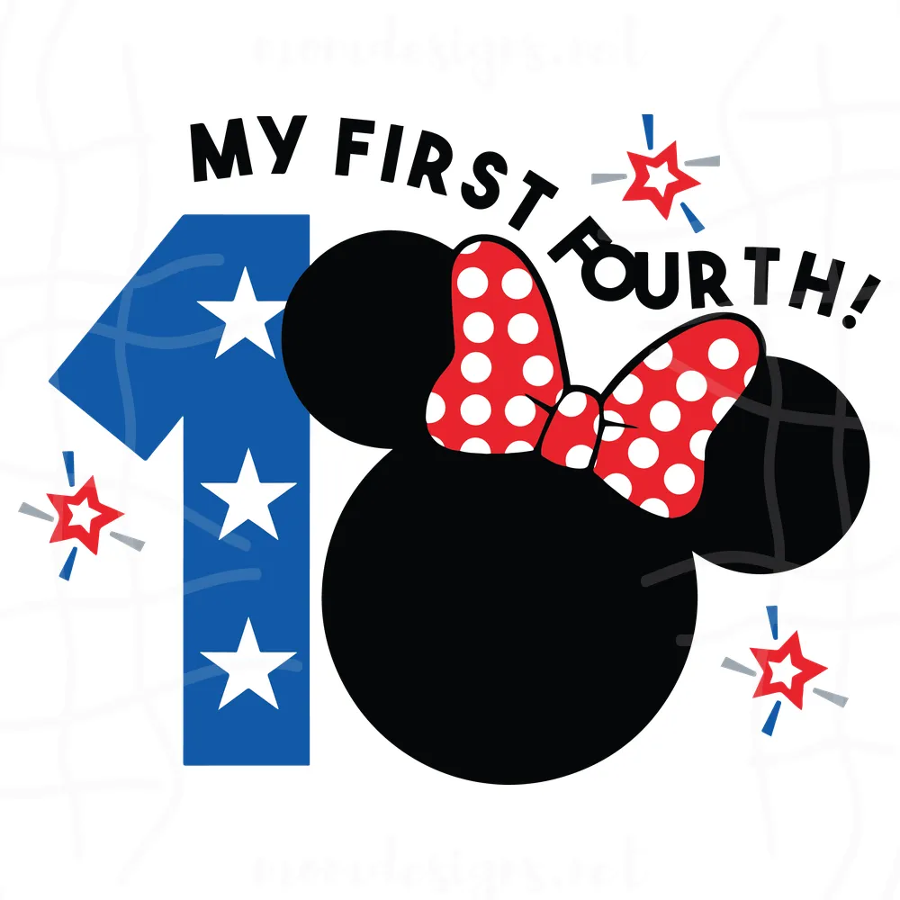 Mickey Minnie My First Fourth of July SVG Cut File, Disney SVG, svg