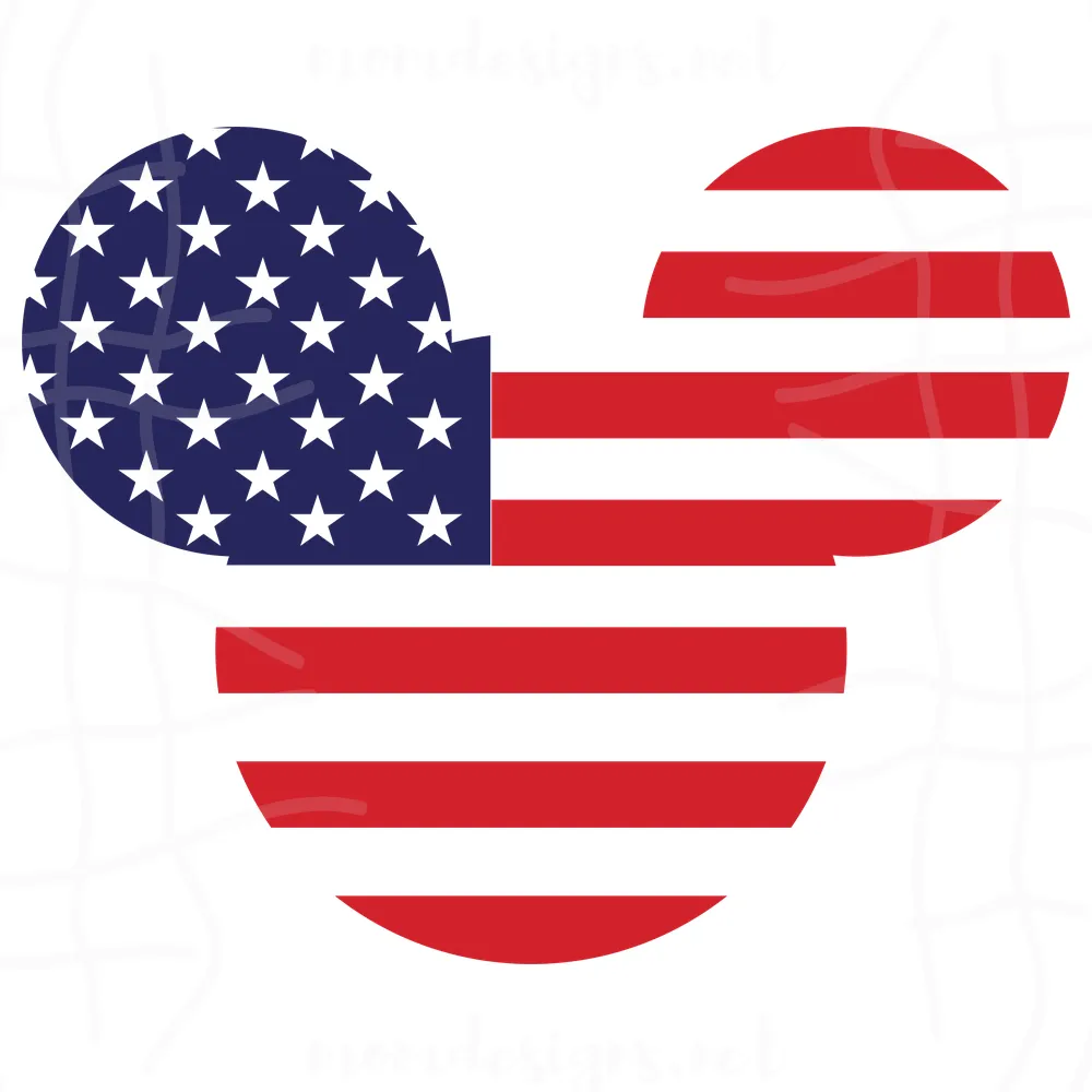 Mickey 4th july svg free, disney svg, 4th of july svg, instant download, silhouette cameo, shirt design, usa flag, free vector files 0890