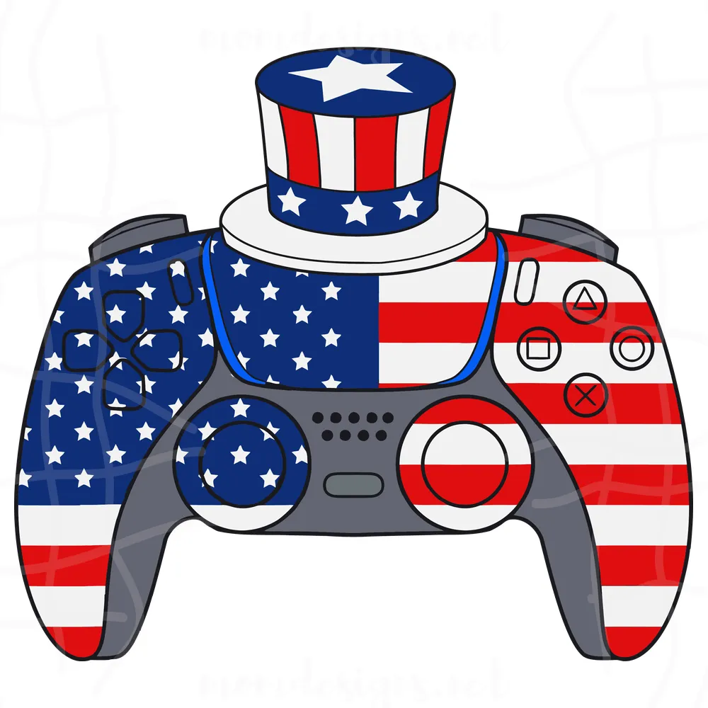 Video Game 4th of July SVG Cutting Files Instant Download