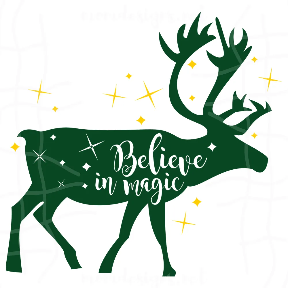 Believe In Magic, Christmas Svg, Reindeer Svg, Reindeer Shirt, Reindeer Gift, Love Reindeer, Christmas Reindeer, Christmas Gift Box, Christmas Bell Svg, Christmas Gift, Claus Svg, Love Claus, Noel Svg, Christmas Icon
