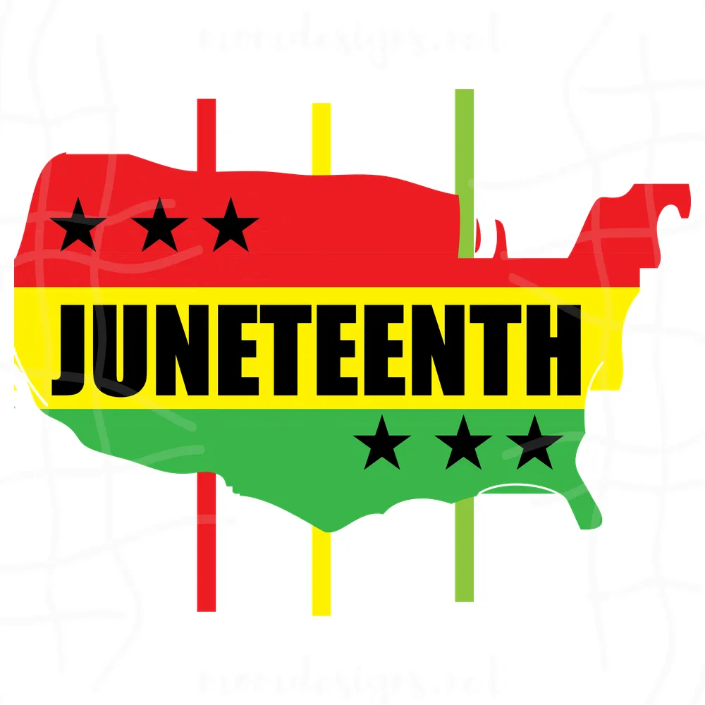 Juneteenth Flag SVG, Juneteenth Color SVG PNG