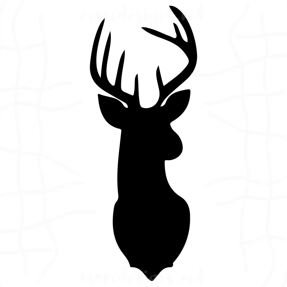 Reindeer svg free files, deer head svg, deer svg free, free download, free vector files, svg files, silhouette cut files, png, dxf, eps 0158