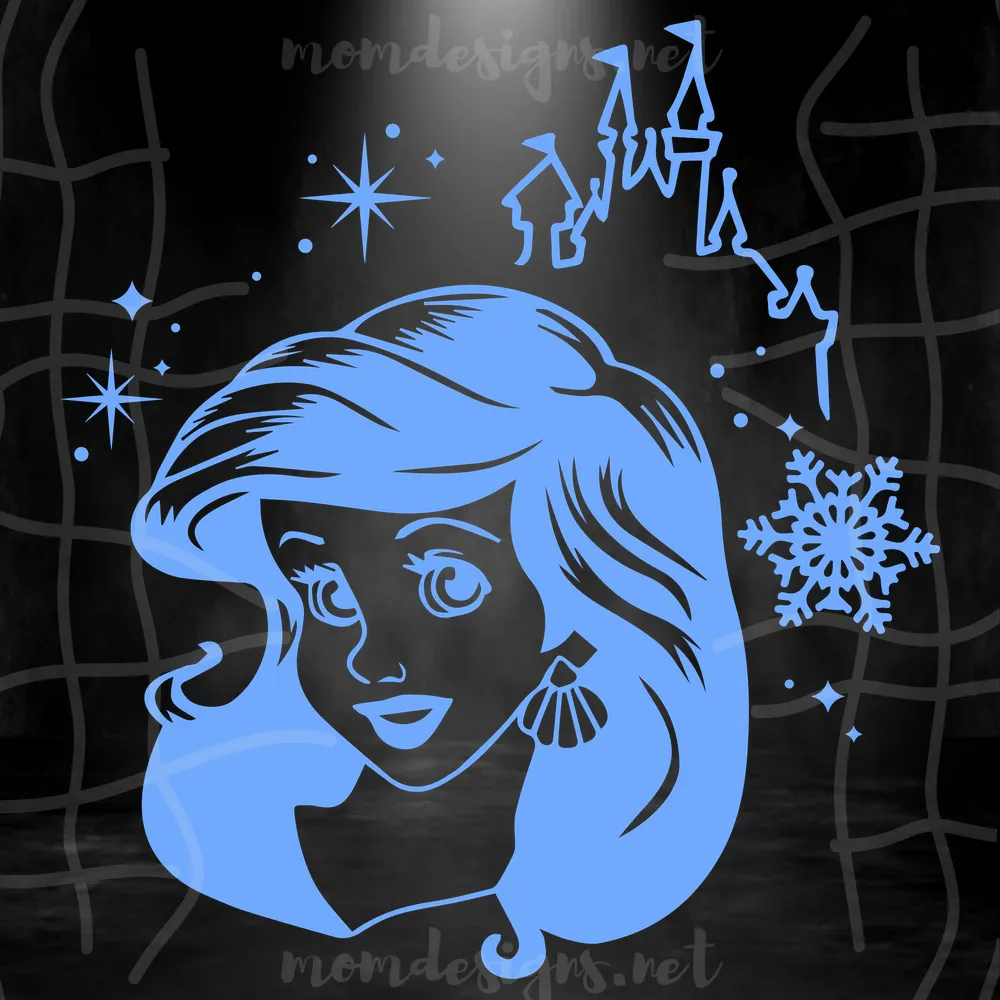 Ariel Disney Princess Svg, Ariel Queen Svg, The Little Mermaid Svg