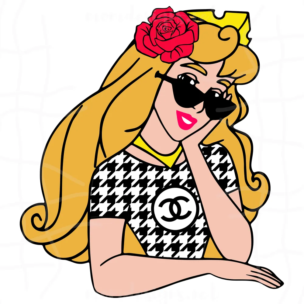 Aurora Chanel Svg, Disney Princess Aurora Svg, Chanel Svg, Chanel Brand Svg
