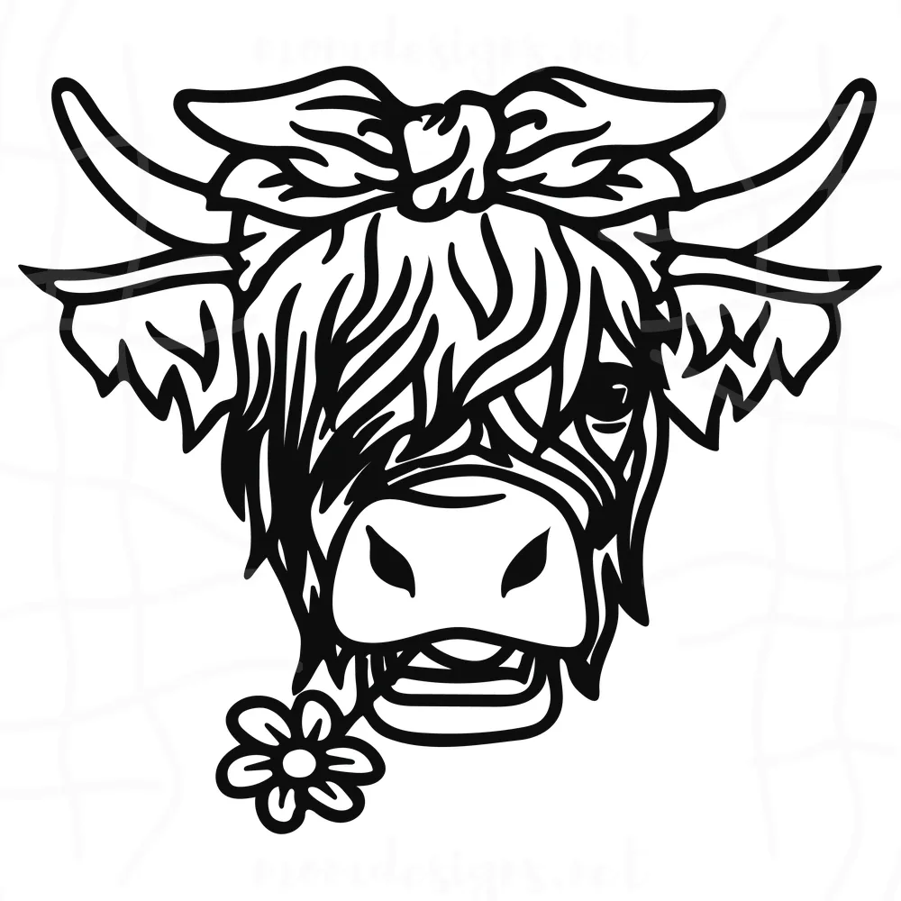Highland Cow Bandana SVG, Highland Heifer svg, Cow image, Cow Png,