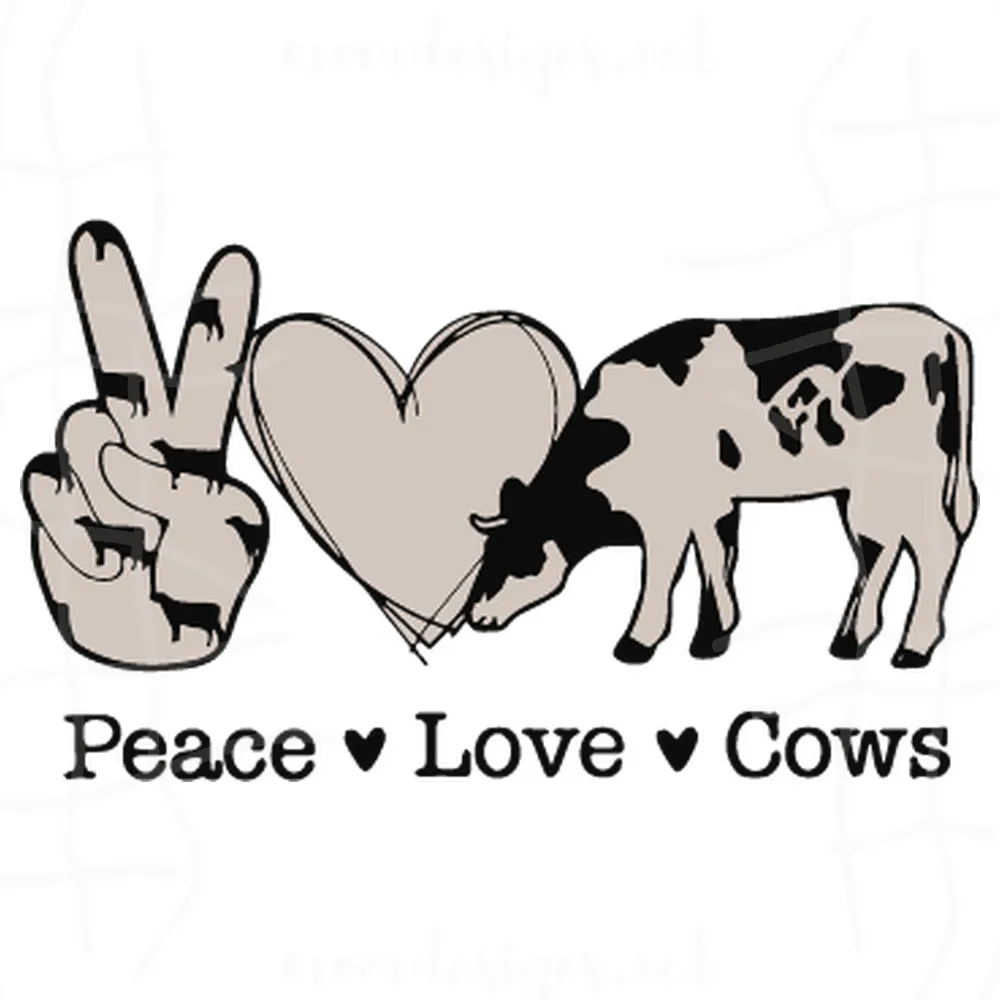Peace Love Cows Svg, Trending Svg, Cow Svg, Peace Svg, Love Svg, Cow Love Svg, Cow Peace Svg, Farm Svg, Farming Svg, Milk Cow Svg, Milk Svg, Funny Cow Svg, Vintage Cow Svg, Farmer Svg