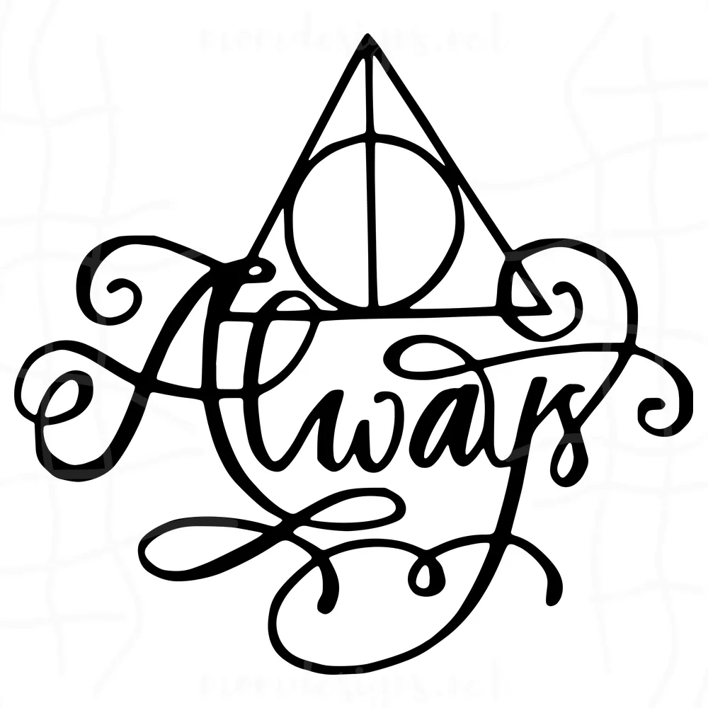 Always Harry Potter Svg, Always Deathly Hollows Svg, Deathly Hollows Symbol Svg