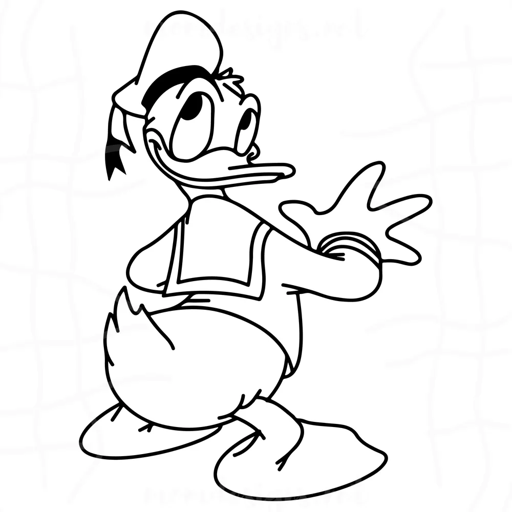 Donald duck svg free, disney svg, duck svg, digital download, animal svg, silhouette cameo, cartoon svg, free disney shirt svg, png, dxf 0447