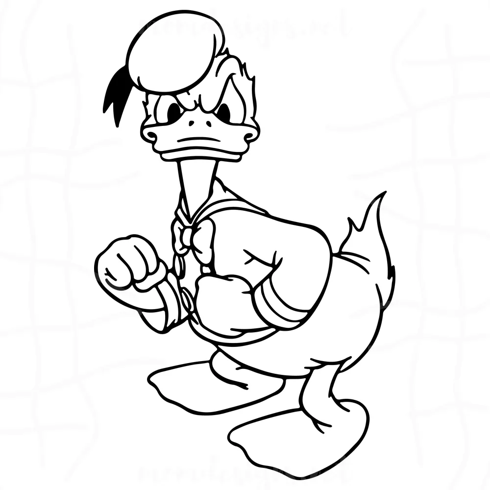 Donald duck svg free, disney svg, cartoon svg, instant download, silhouette cameo, outline svg, free disney shirt svg, animal svg 0545