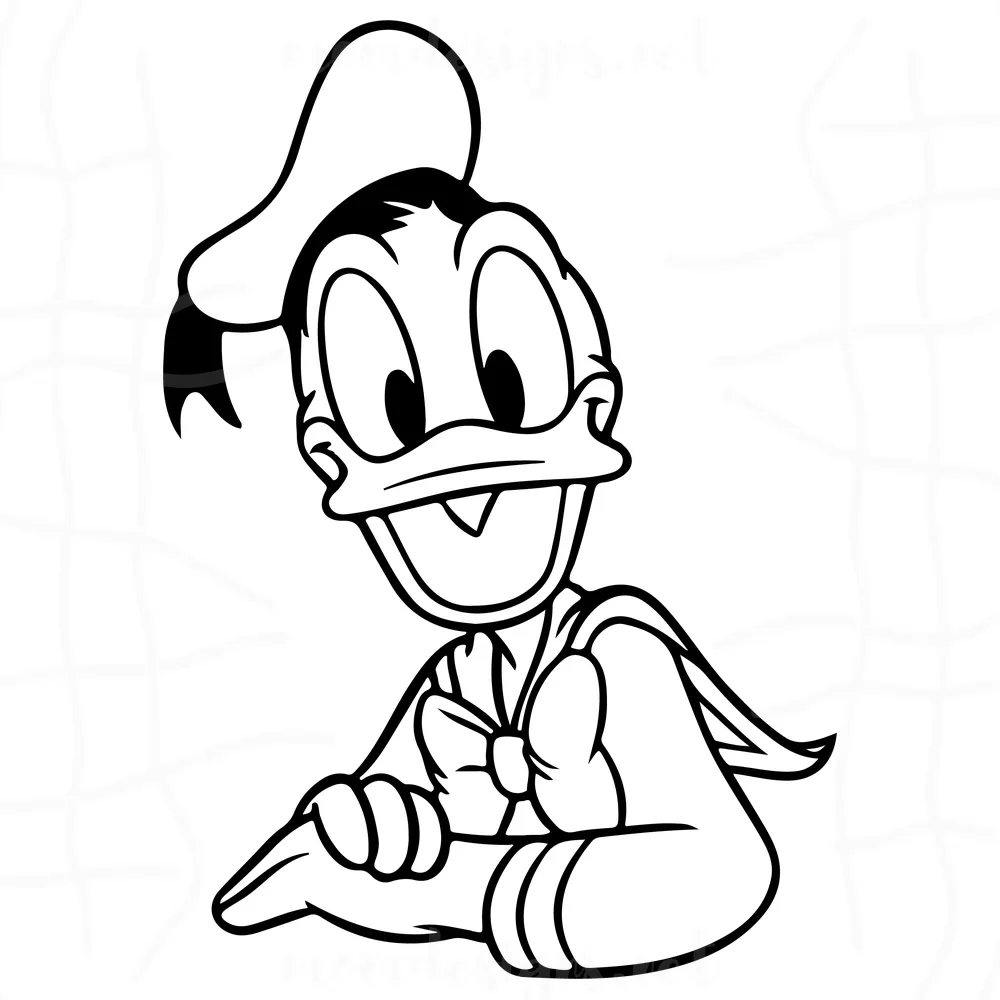 Donald duck svg free, disney svg, duck svg, digital download, silhouette cameo, free disney shirt svg, animal svg, cartoon svg, png 0467