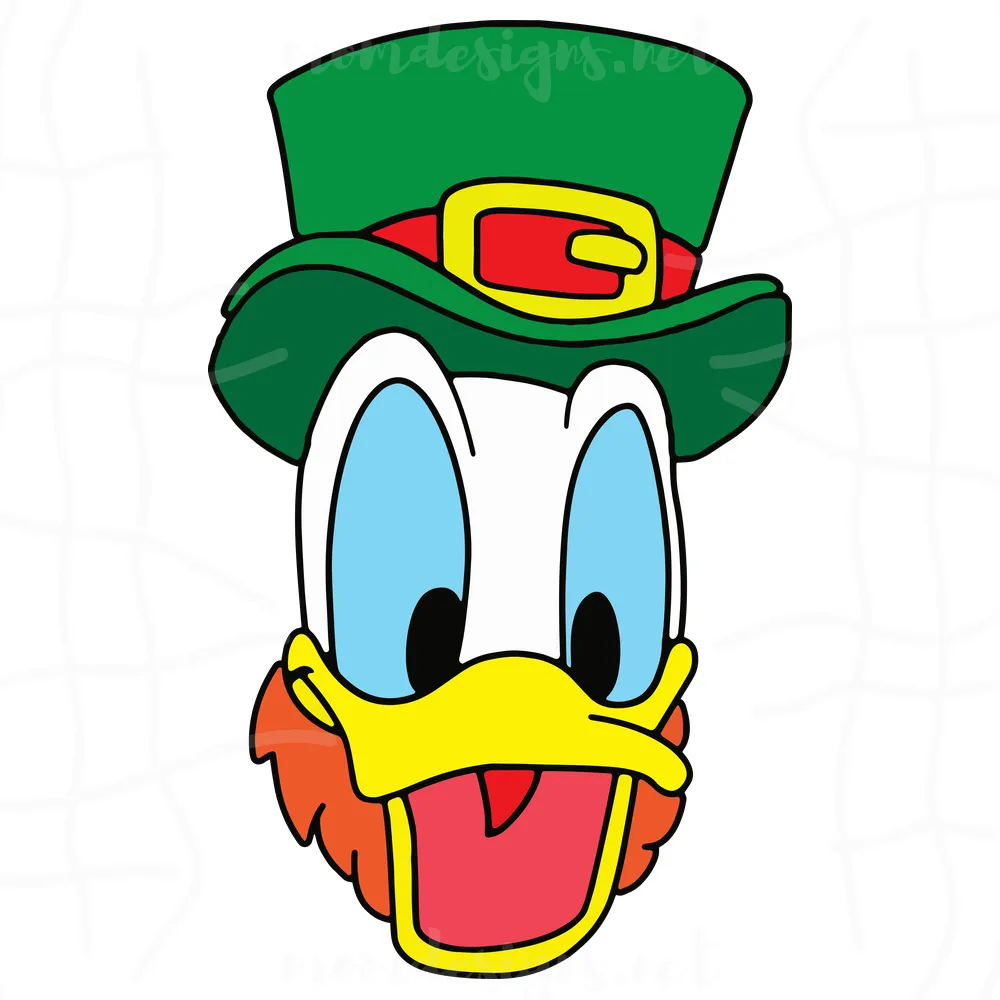 St Patrick'S Day Donald Duck Hat Svg, Donald Duck Svg, Disney Svg, St Patrick'S Day Svg