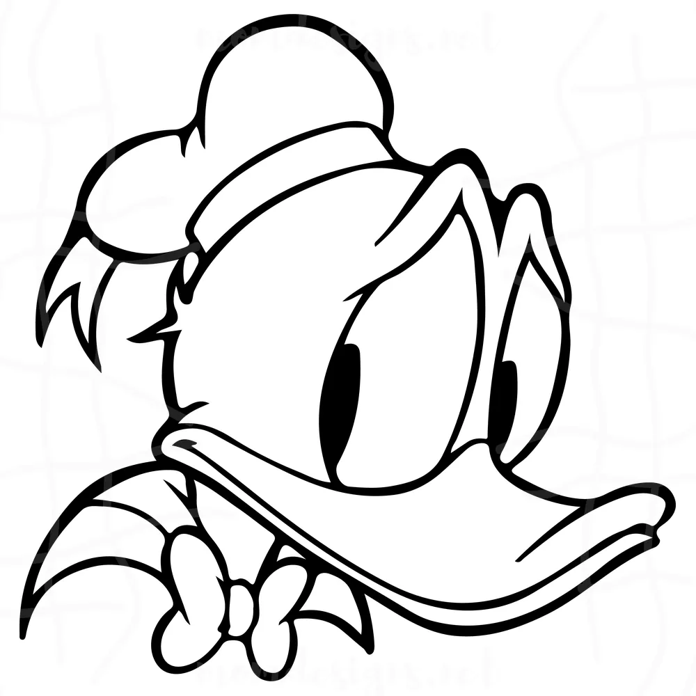 Donald duck svg free, best disney svg files, cartoon svg, instant download, shirt design, free vector files, outline svg, duck svg, png 0596