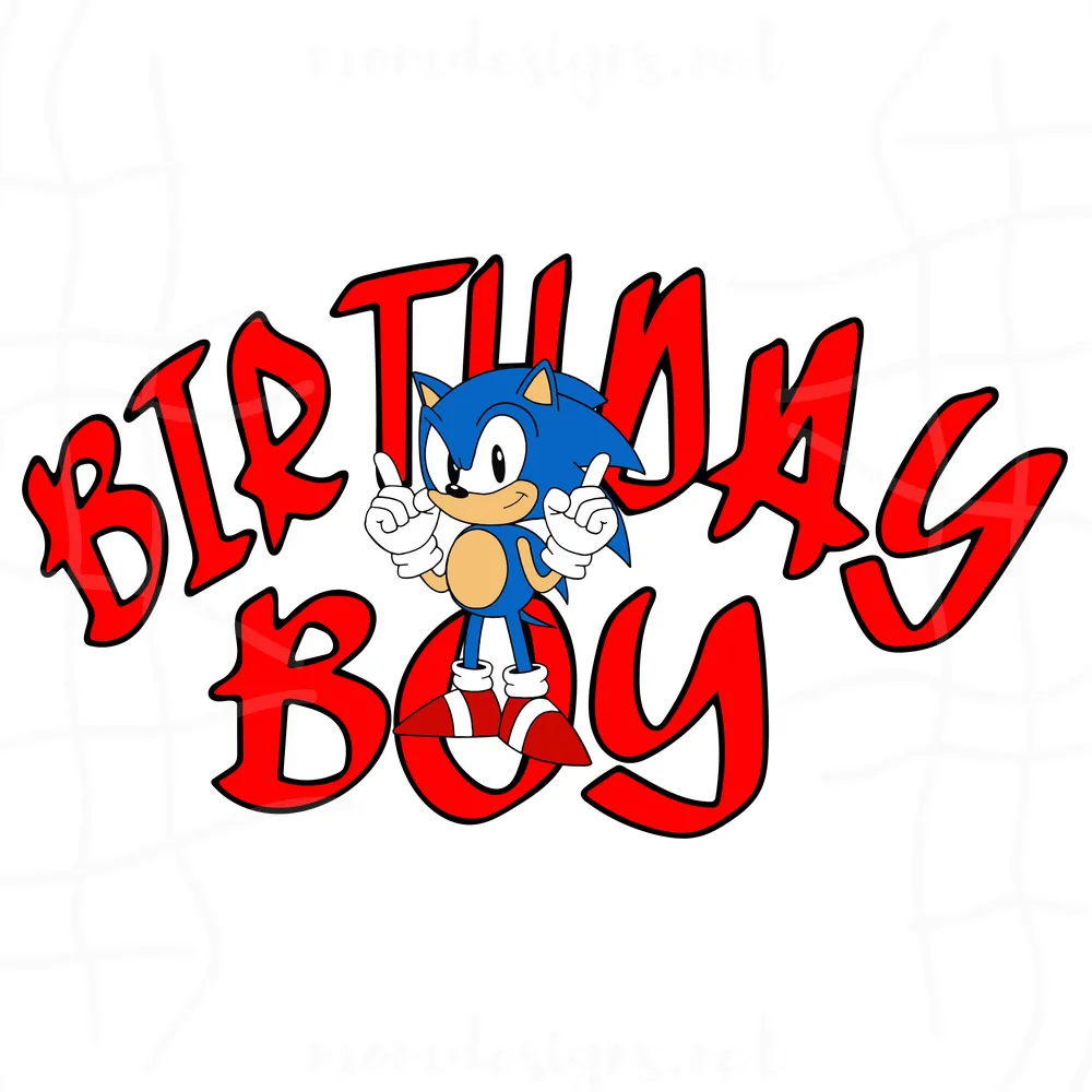 Birthday Boy Sonic The Hedgehog Svg Free
